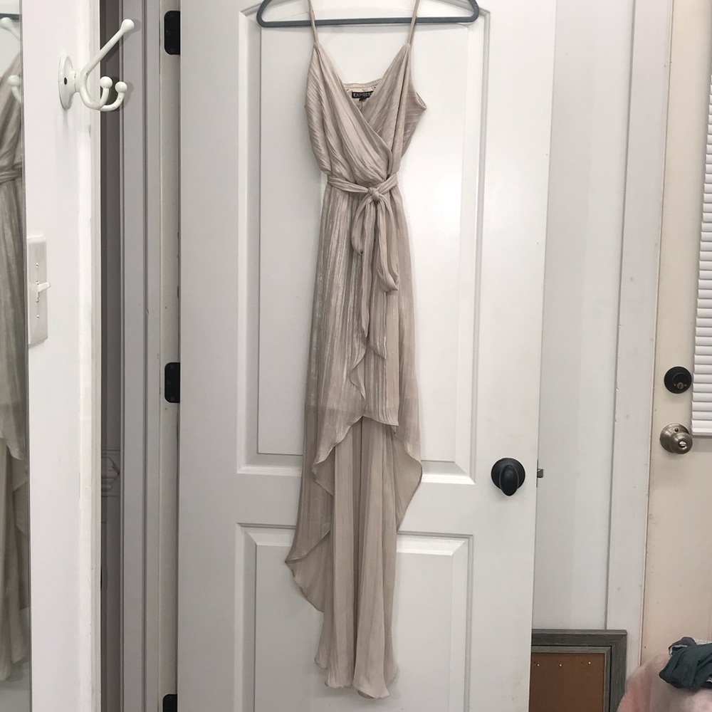 Express gold / champagne dress, size small